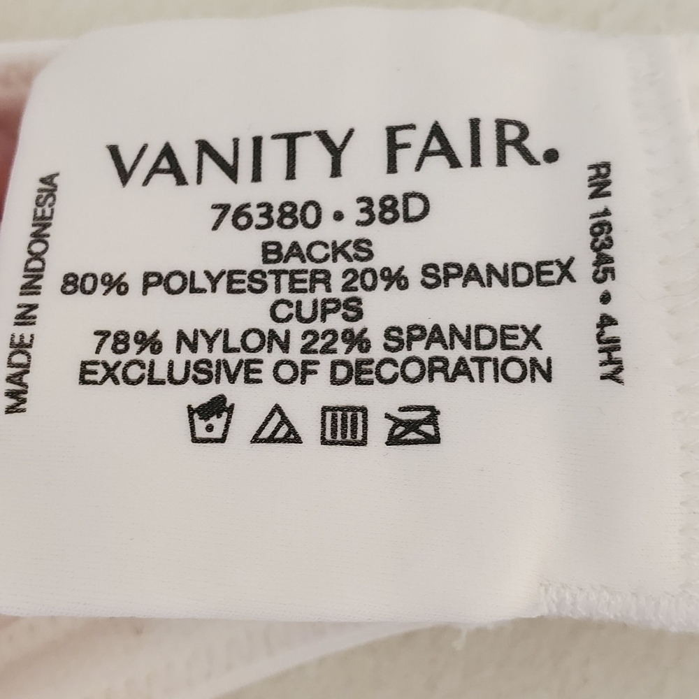 ***SALE***Vanity Fair Beauty Back Smoothy Underwire Bra NEVER WORN - Picture 3 of 5